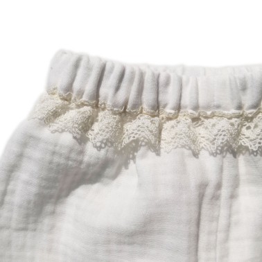 Culottes longues Suzanne blanc crème