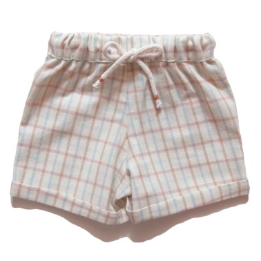 Pantaloncini di flanella a quadri in cotone biologico