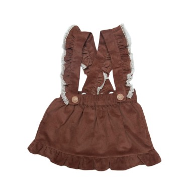 Baby Winter Skirt in Organic Cotton Velvet - Nannetta