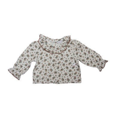 Golden baby girl tunic in organic cotton - Nannetta