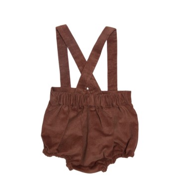Brown corduroy bloomers with braces